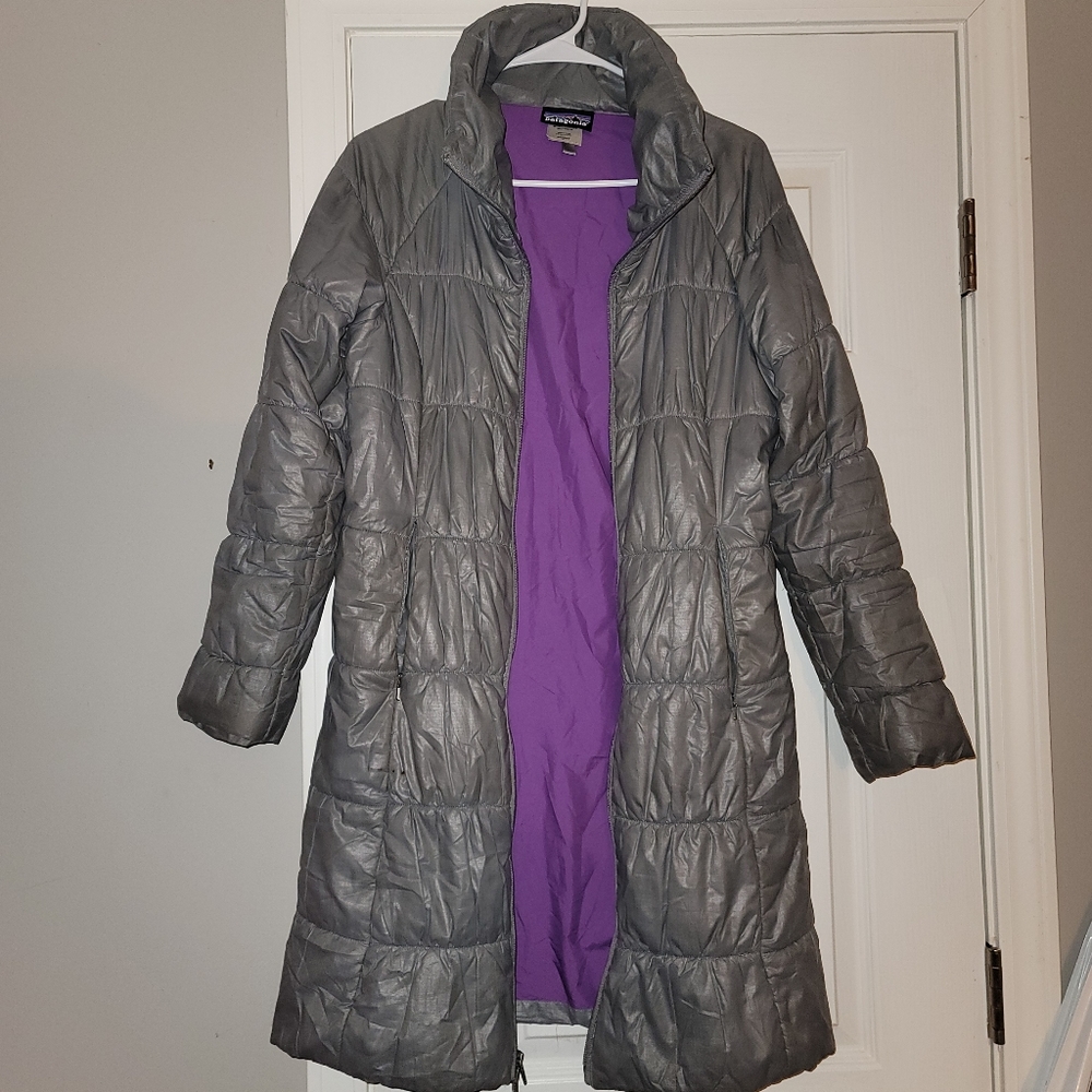 Vintage Patagonia Lidia parka puffer long jacket size S gray